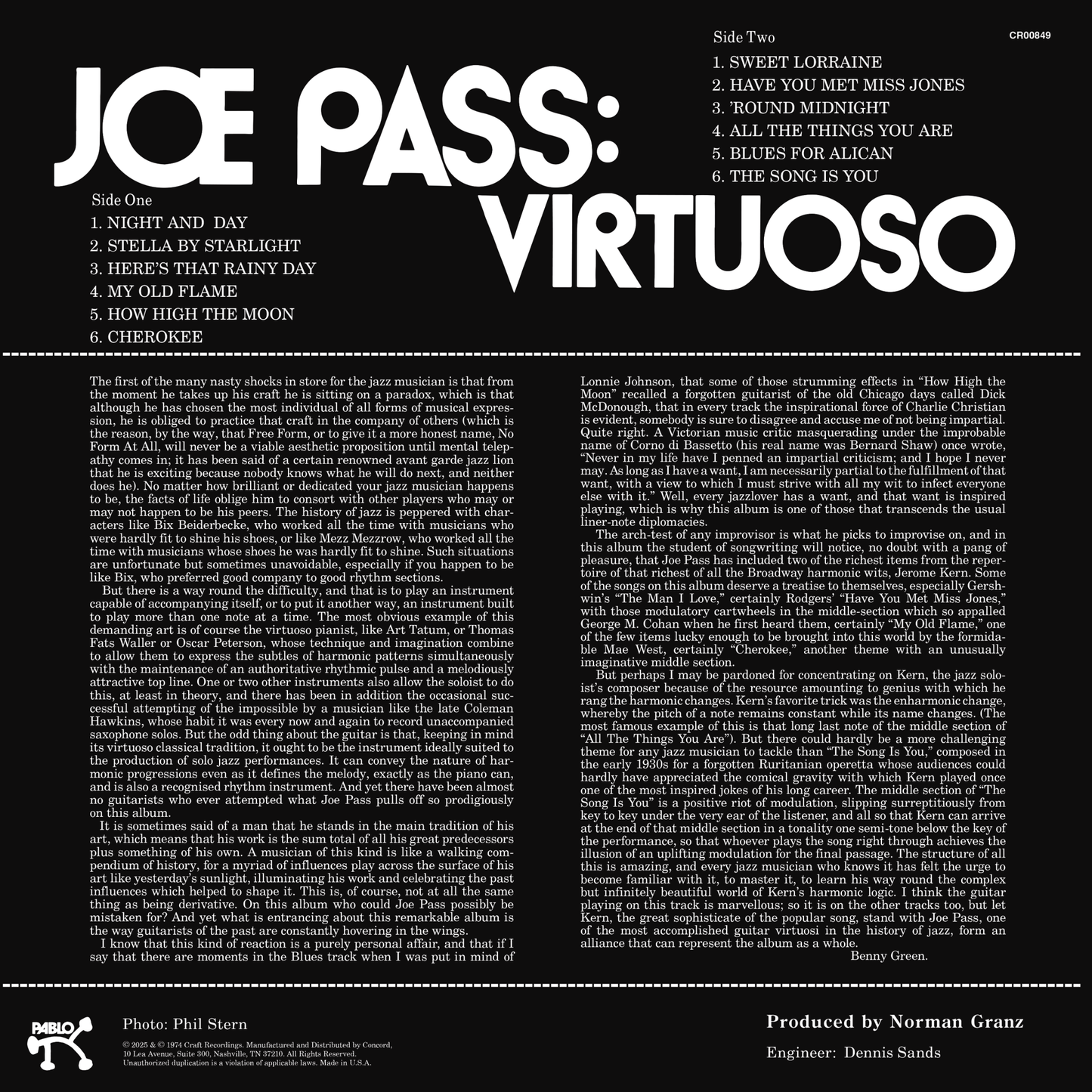 Joe Pass - Virtuoso - OJC LP
