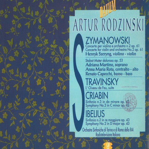 Scriabin / Sibelius / Szeryng / Rodzinski: Artur Rodzinsky Conducts - CD