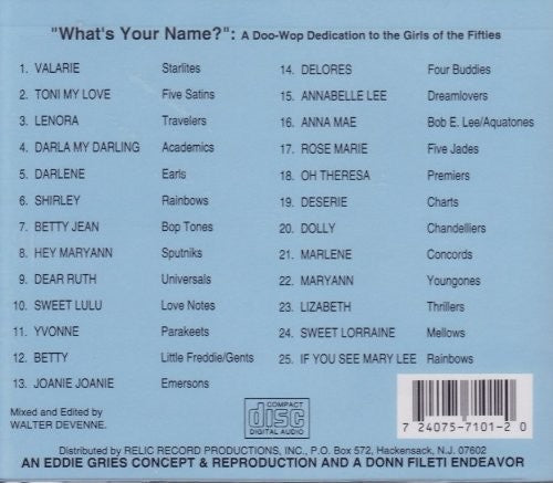 Various Artists: Doowop Dedications to Girls of the 50S - CD