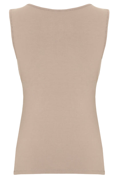 Bamboo Knot Fronted Vest Top