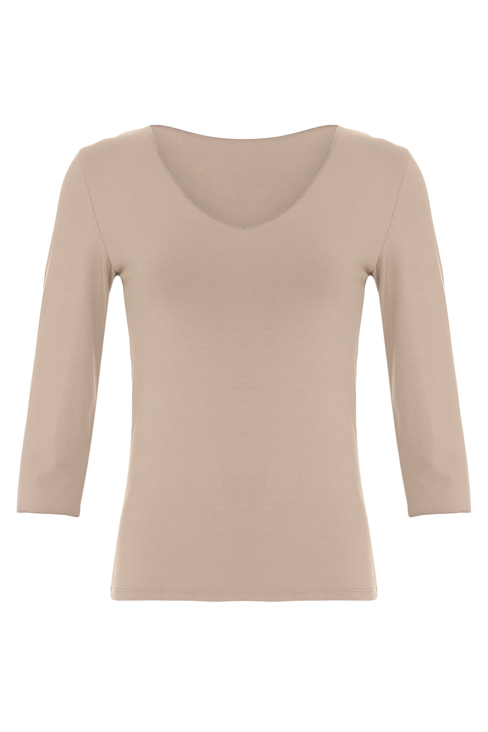 Bamboo Jersey V Neck T-Shirt