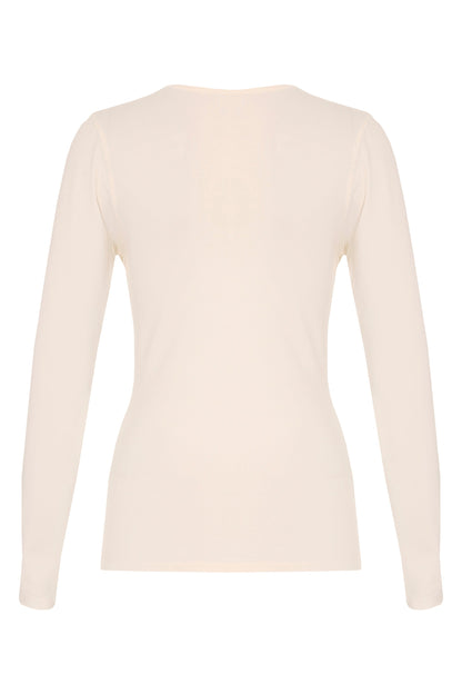Bamboo Drape Wrap Top with Long Sleeves