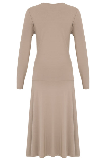 Bamboo Fixed Wrap Long Sleeved Dress