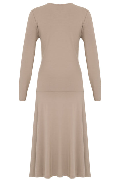 Bamboo Fixed Wrap Long Sleeved Dress