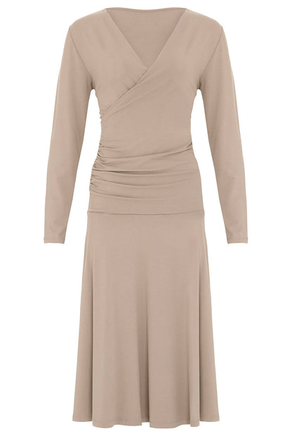 Bamboo Fixed Wrap Long Sleeved Dress