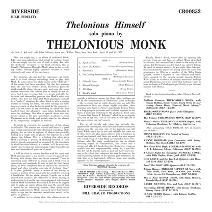 Thelonious Monk - Thelonious Himself - OJC LP