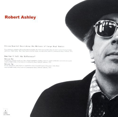 Robert Ashley: String Quartet Describing the Motions of Large - VINYL