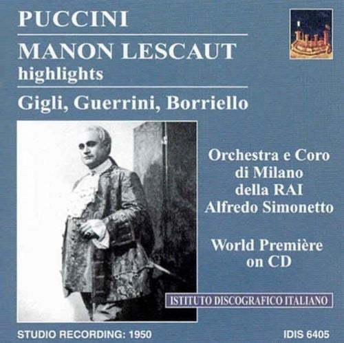 Puccini / Borriello / Gigli / Guerrini: Manon Lescaut - CD