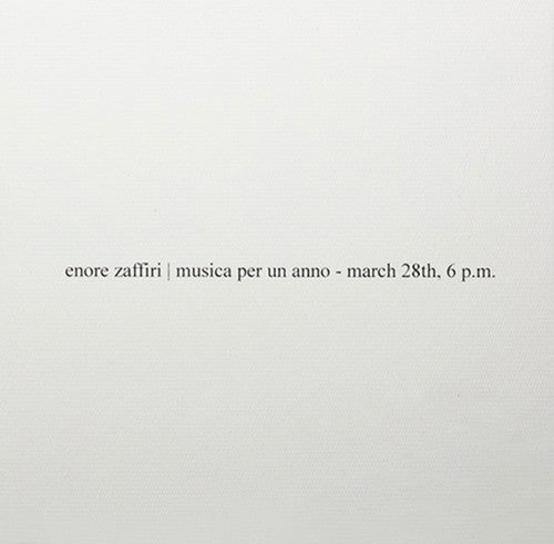 Enore Zaffiri: Musica Per Un Anno - CD