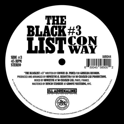 Odweeyne / Conway / Nolan the Ninja: The Blacklist #3 / The Blacklist #4 - 7-INCH SINGLE
