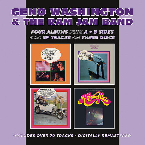 Washington, Geno & the Ram Jam Band: Hand Clappin' Foot Stompin' Funky-Butt... Live! / Shake A Tail Feather/ Hipsters, Flipsters, Finger-Poppin' Daddies! / Running Wild Plus A &B Sides & EP Tracks - CD