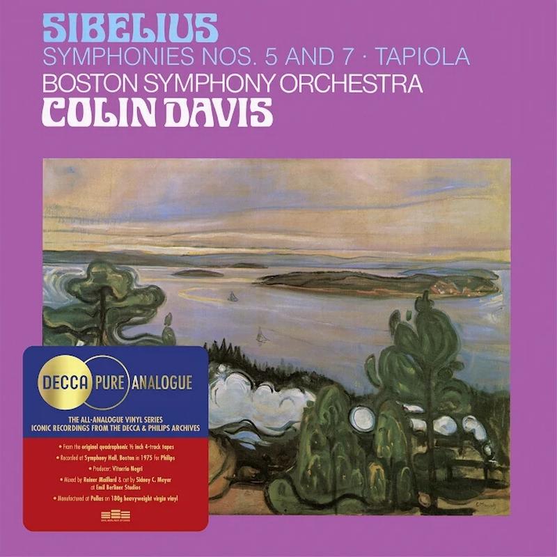 Colin Davis, Boston Symphony Orchestra - Sibelius: Symphonies Nos. 5 and 7, Tapiola - Decca Pure Analogue LP