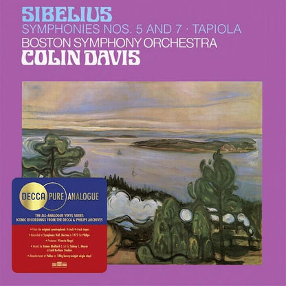Colin Davis, Boston Symphony Orchestra - Sibelius: Symphonies Nos. 5 and 7, Tapiola - Decca Pure Analogue LP