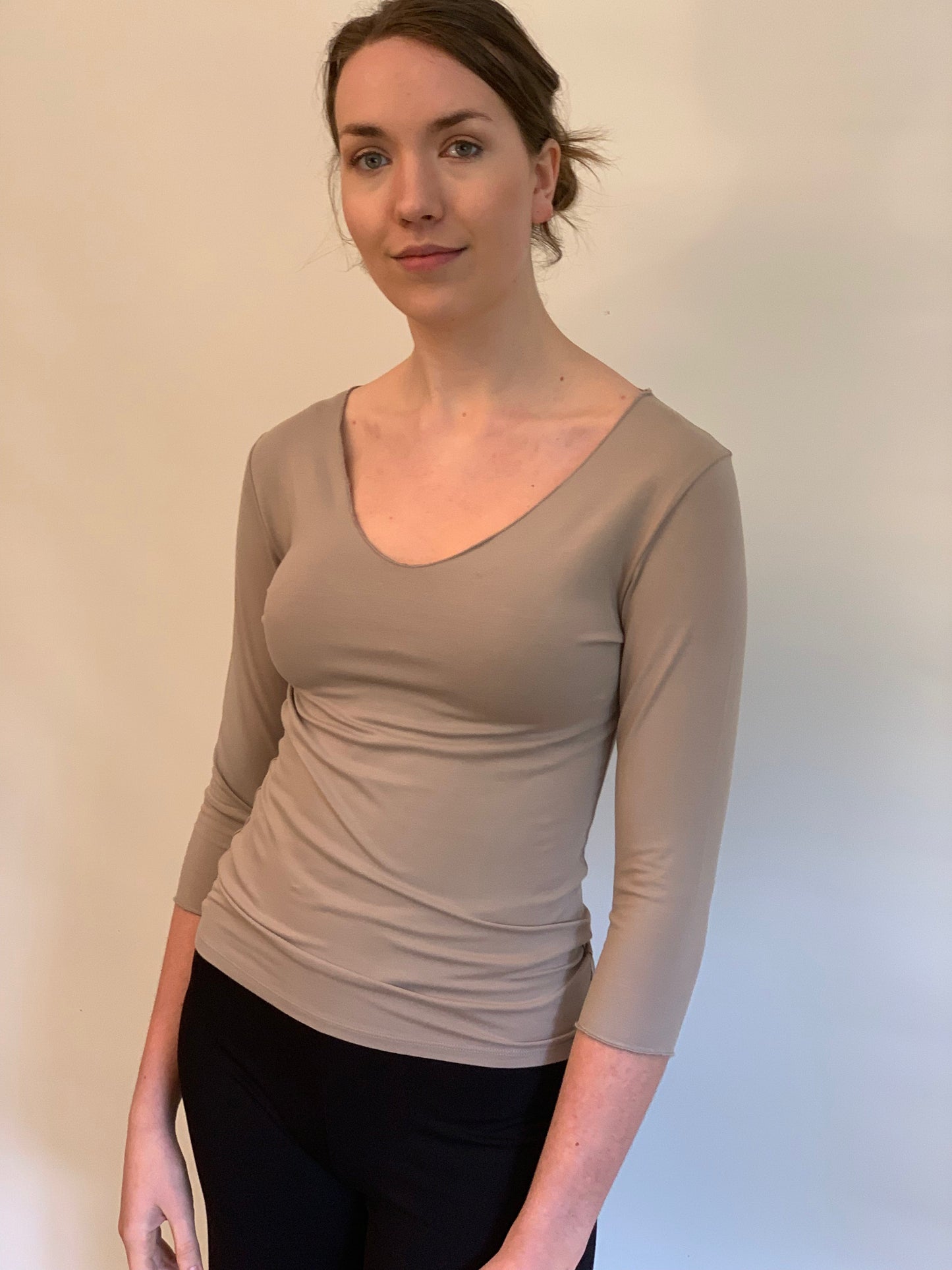 Bamboo Jersey V Neck T-Shirt