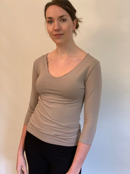 Bamboo Jersey V Neck T-Shirt