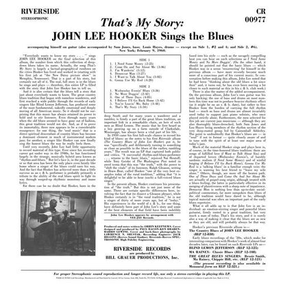 John Lee Hooker - That's My Story: John Lee Hooker Sings The Blues - Bluesville Acoustic Sounds Series LP