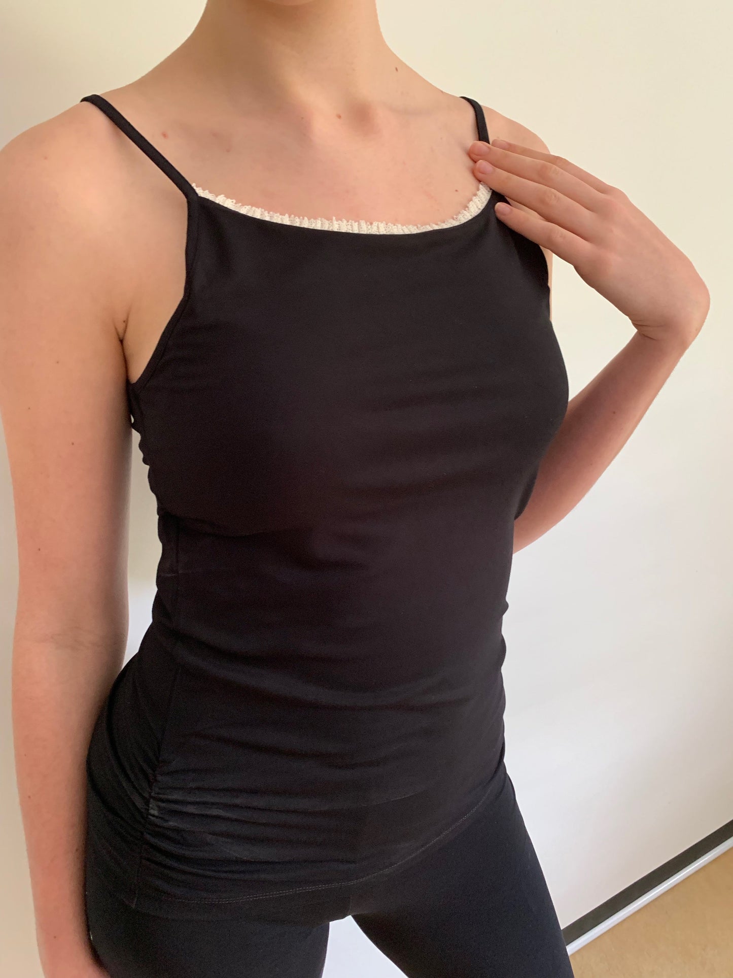 Bamboo Camisole Vest with Bamboo Lace Trim