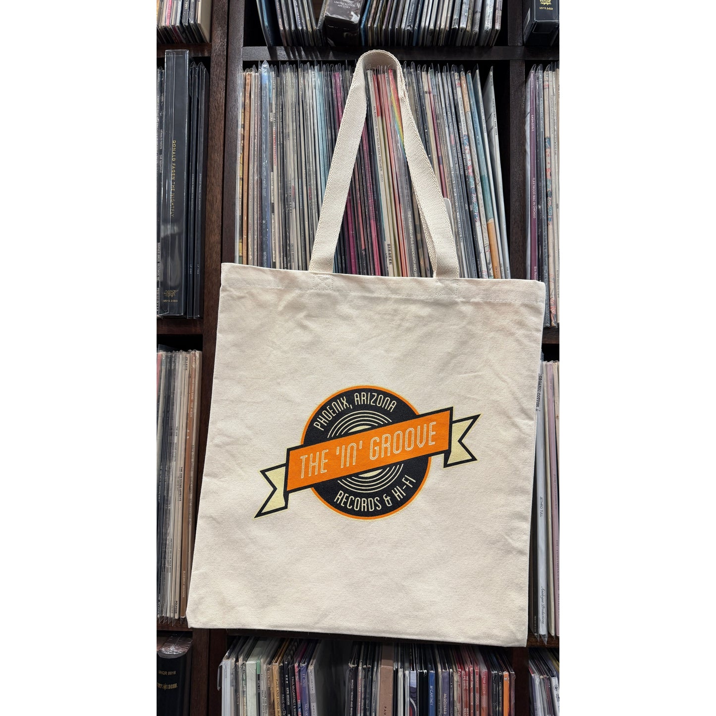 The 'In' Groove Record Store Tote Bag