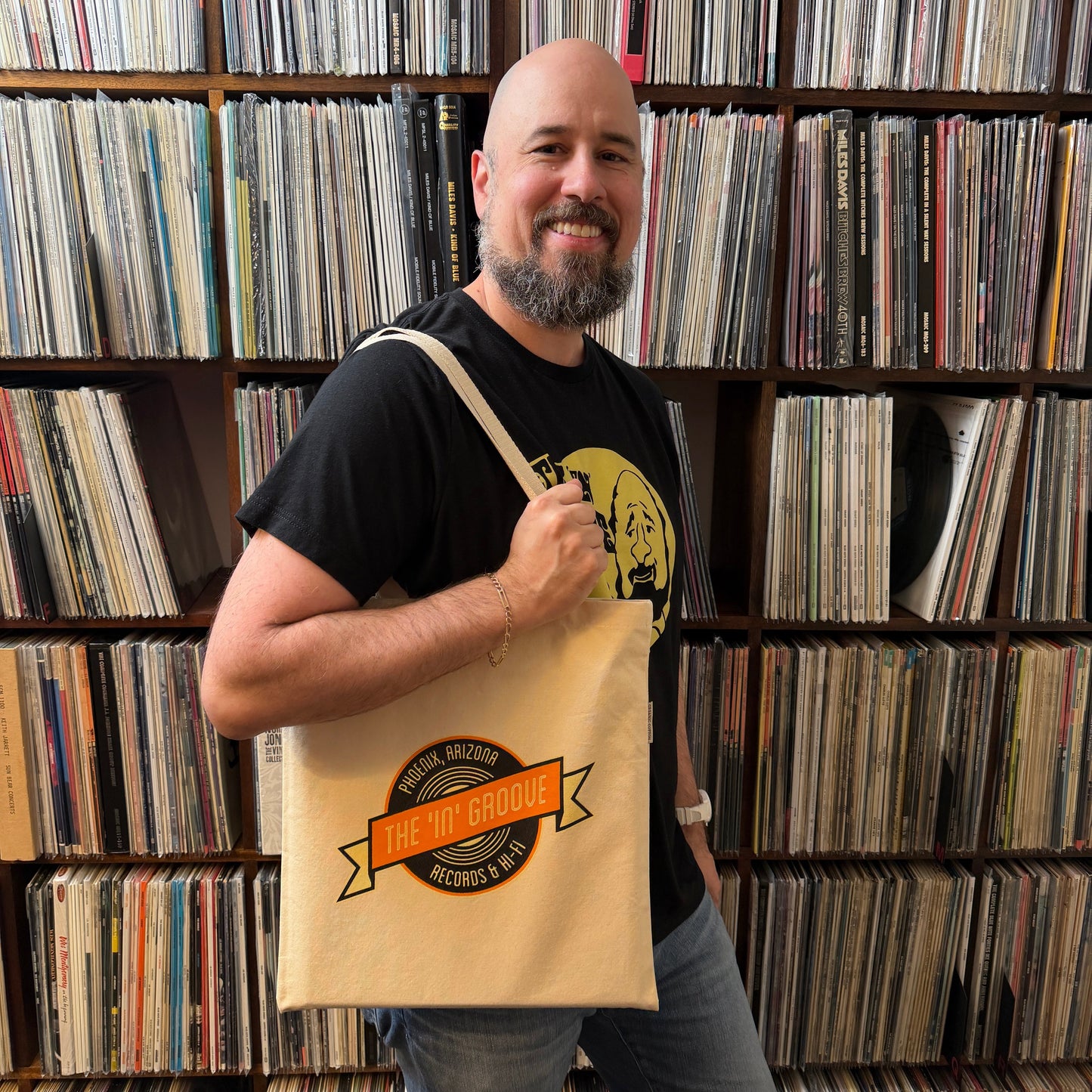 The 'In' Groove Record Store Tote Bag