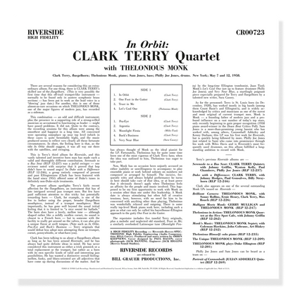 Clark Terry Quartet - In Orbit - OJC LP