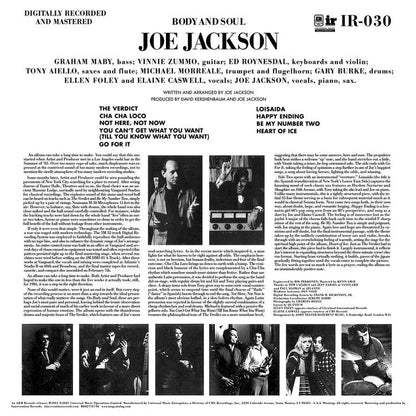 Joe Jackson - Body and Soul - Intervention Records LP