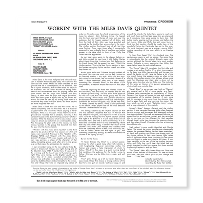 Miles Davis - Workin' With The Miles Davis Quintet - OJC LP