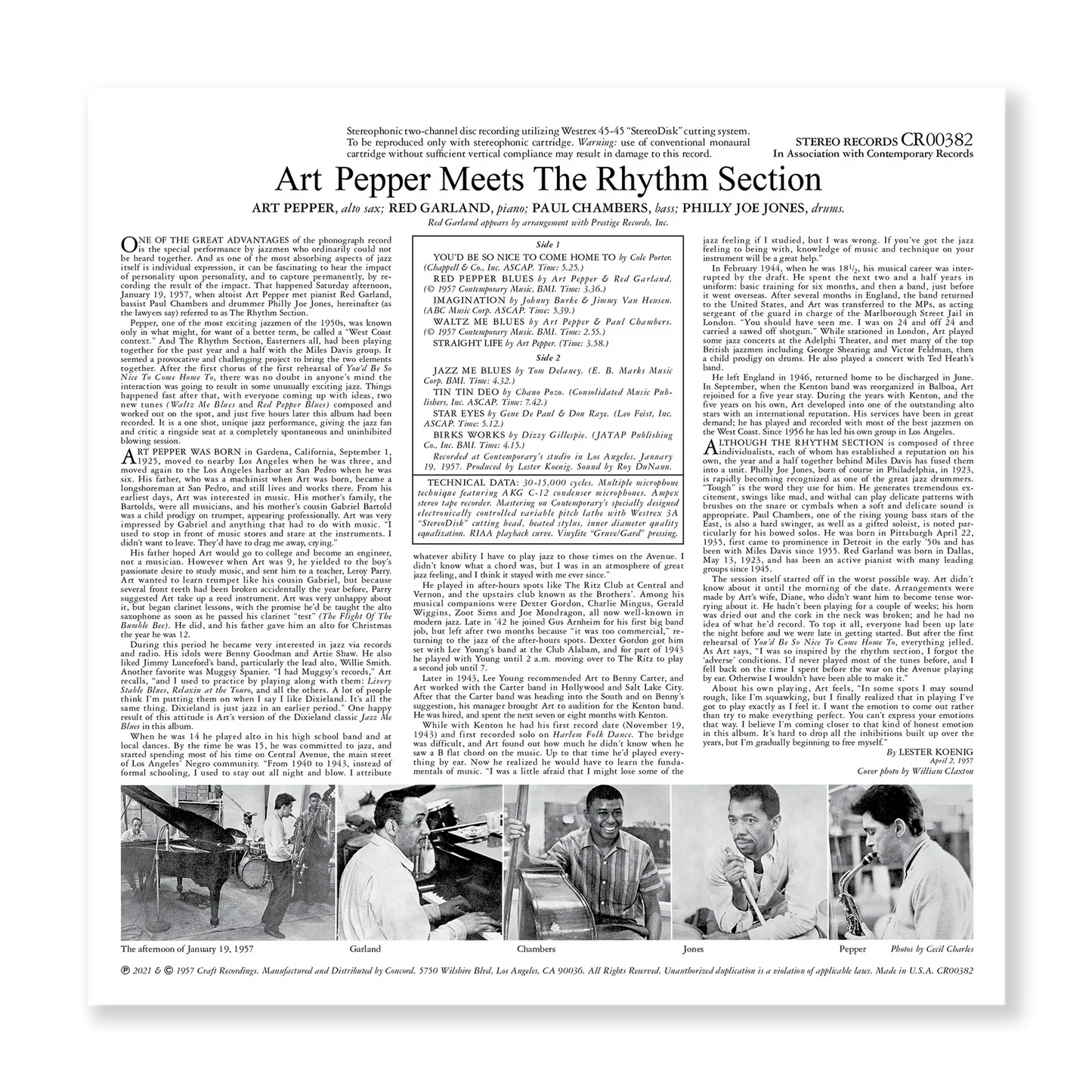 Art Pepper - Meets The Rhythm Section - Stereo Contemporary LP