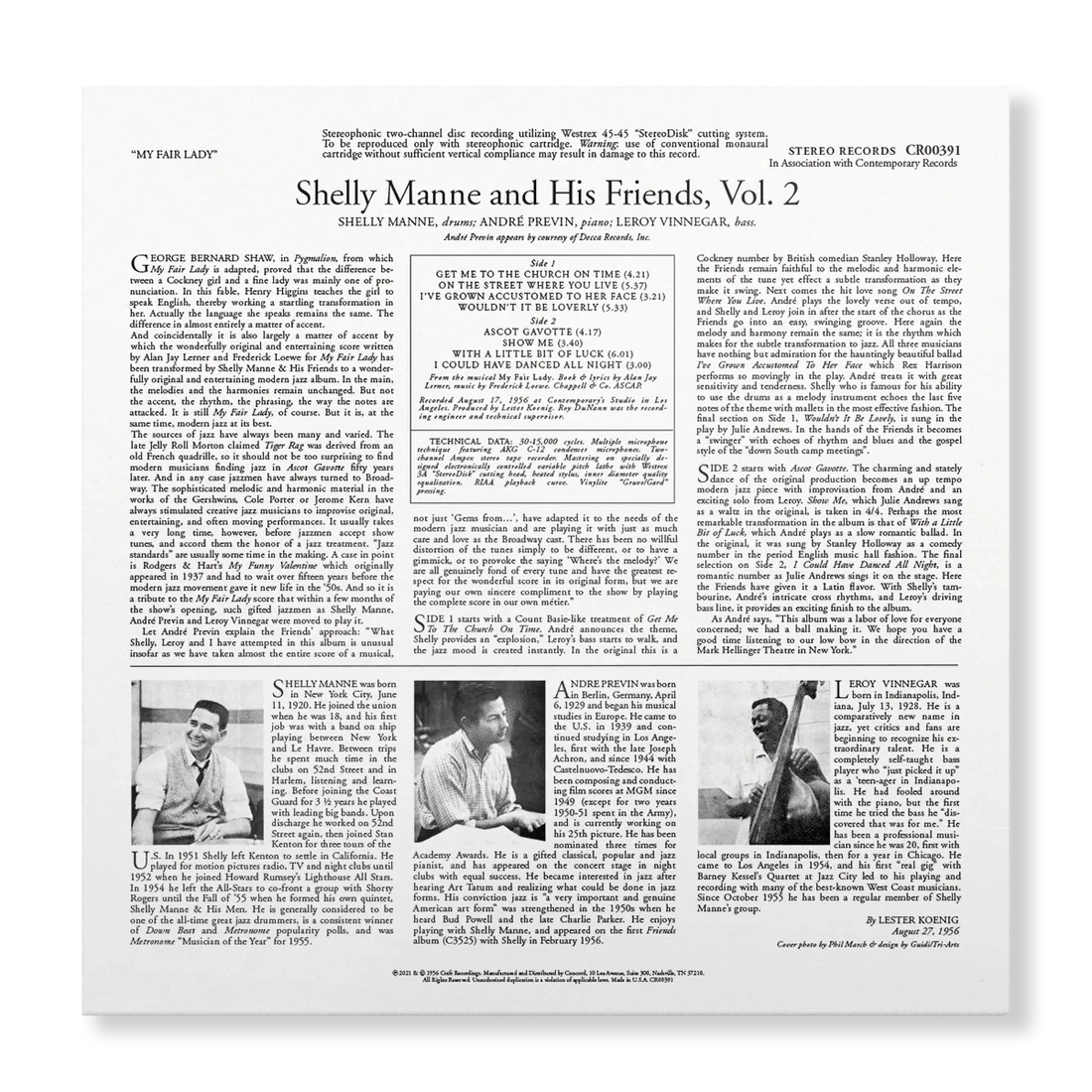 Shelly Manne & His Friends - My Fair Lady - Contemporary LP