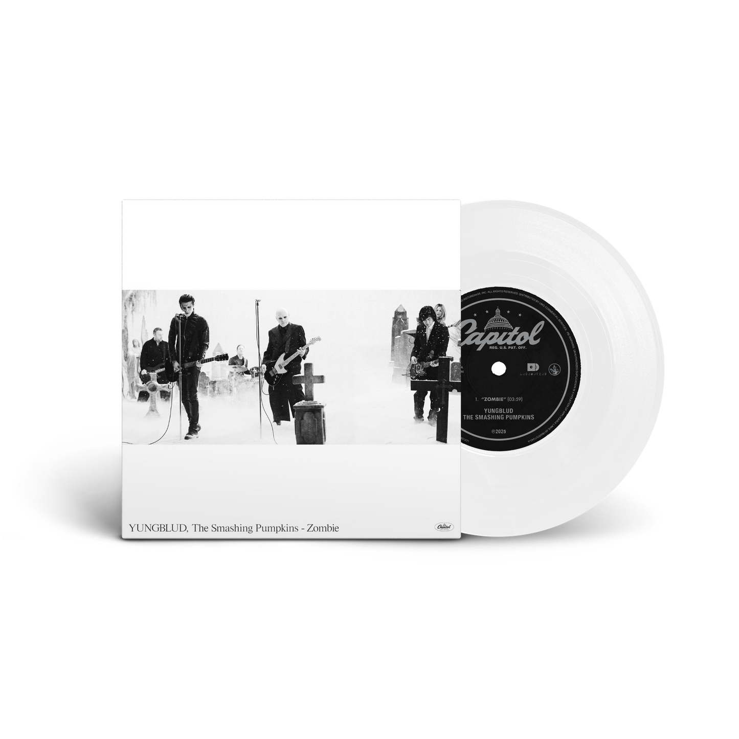 YUNGBLUD / The Smashing Pumpkins - Zombie - White 7" Single