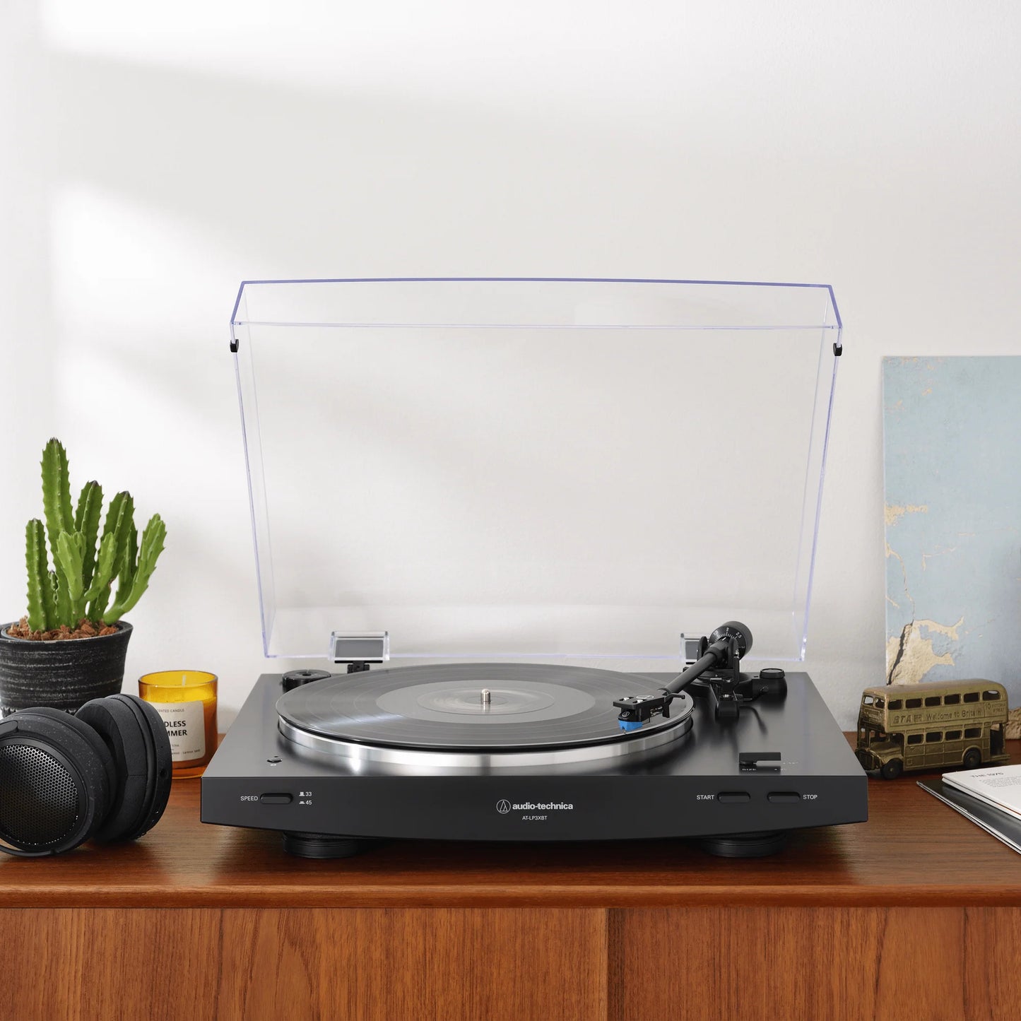 Audio Technica - AT-LP3XBT Fully Automatic Belt-Drive Turntable - Black