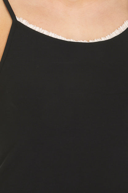 Bamboo Camisole Vest with Bamboo Lace Trim