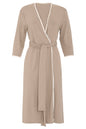 Bamboo Robe with Delicate Lace Trim
