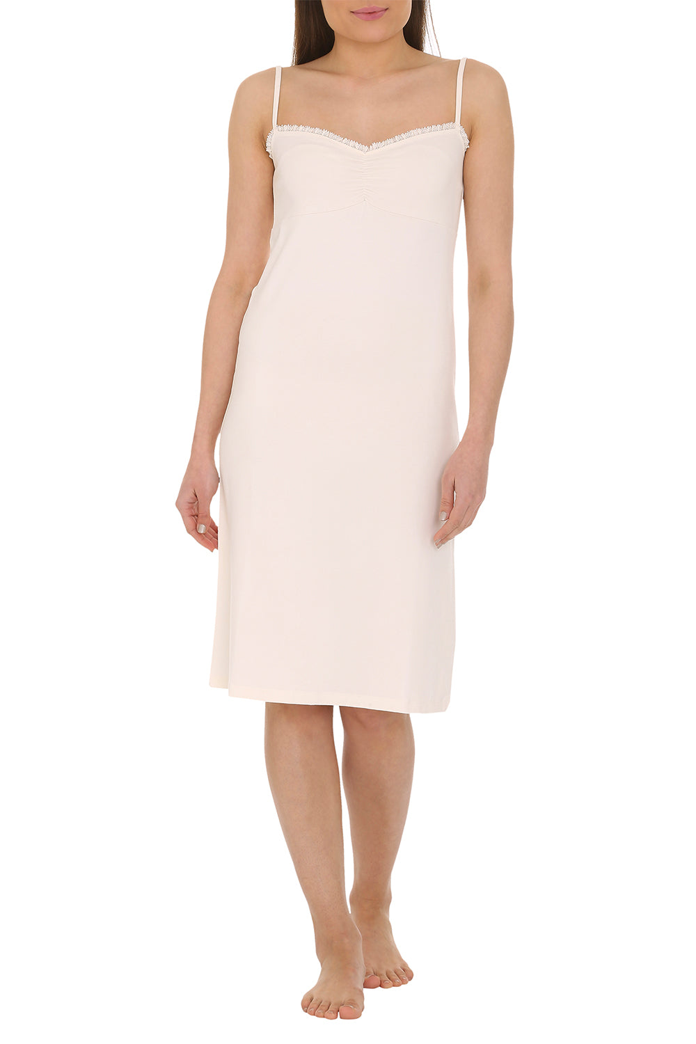 Bamboo Empire Line Slip with Lace Trim