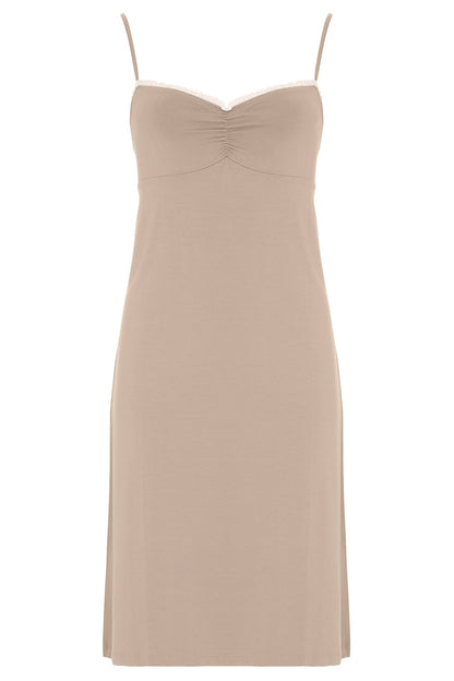 Bamboo Empire Line Slip with Lace Trim