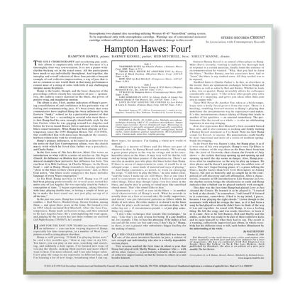 Hampton Hawes - Four! With Barney Kessel, Shelly Manne & Red Mitchell - Contemporary LP