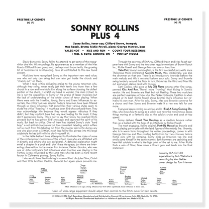 Sonny Rollins - Plus 4 - OJC LP