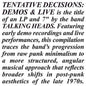 Talking Heads - Tentative Decisions: Demos & Live - VINYL + 7"