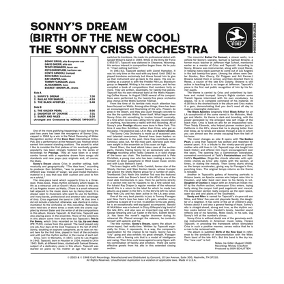 The Sonny Criss Orchestra - Sonny's Dream (Birth Of The New Cool) - OJC LP