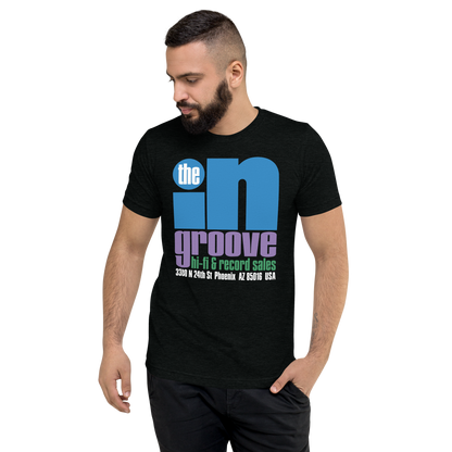 The 'In' Groove Record Store Solid Black Jazzy T-Shirt