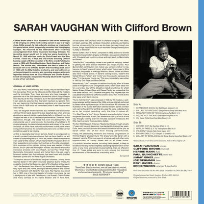 Sarah Vaughan - Sarah Vaughan with Clifford Brown - VINYL